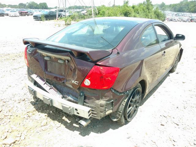 JTKDE177250061989 - 2005 TOYOTA SCION TC ბურგუნდია ფოტო 4