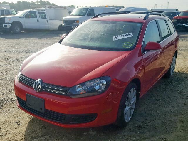 3VWML7AJXEM614600 - 2014 VOLKSWAGEN JETTA TDI RED photo 2