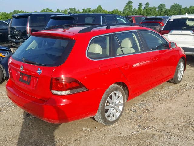 3VWML7AJXEM614600 - 2014 VOLKSWAGEN JETTA TDI RED photo 4