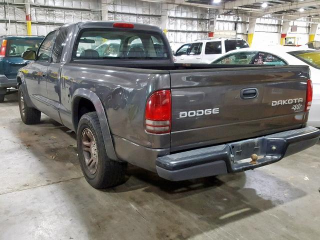 1D7GL12K54S739049 - 2004 DODGE DAKOTA SXT GRAY photo 3