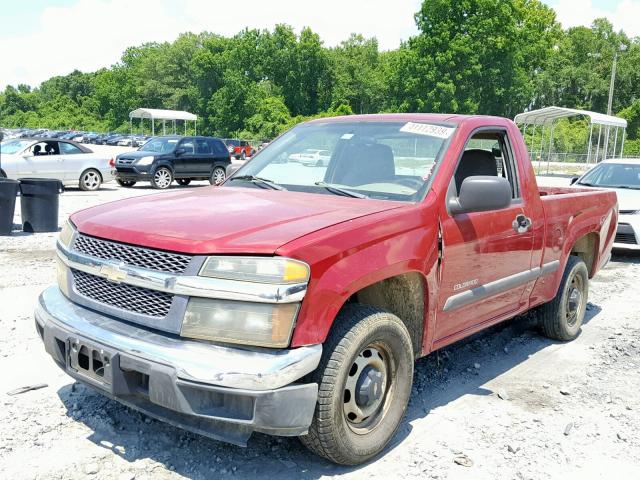 1GCCS148358248037 - 2005 CHEVROLET COLORADO BURGUNDY photo 2