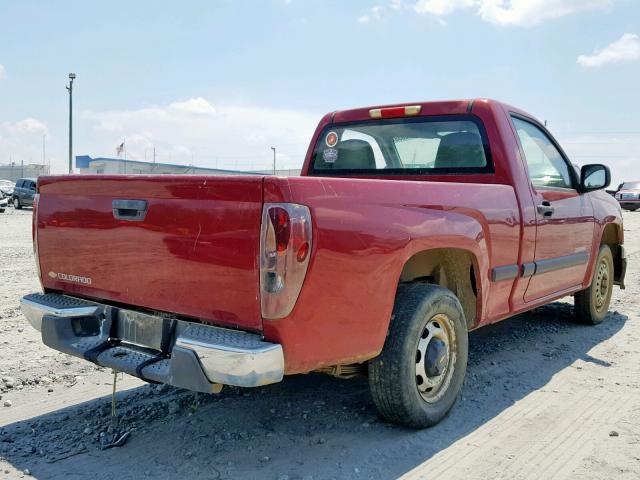 1GCCS148358248037 - 2005 CHEVROLET COLORADO BURGUNDY photo 4