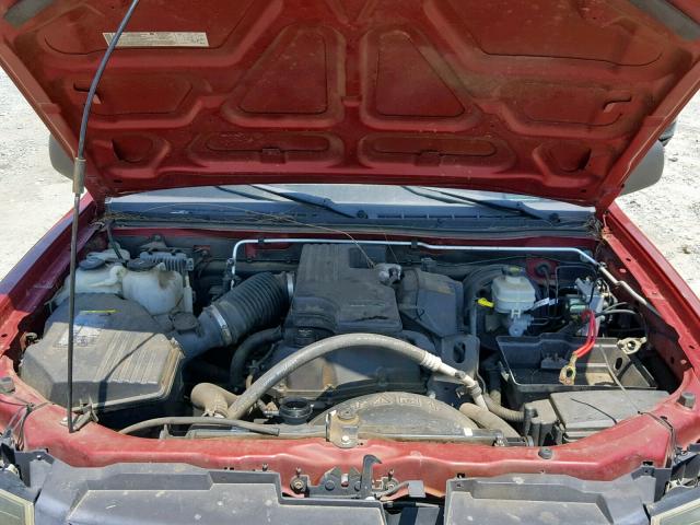 1GCCS148358248037 - 2005 CHEVROLET COLORADO BURGUNDY photo 7