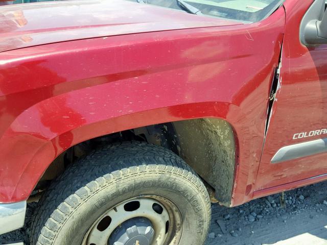 1GCCS148358248037 - 2005 CHEVROLET COLORADO BURGUNDY photo 9