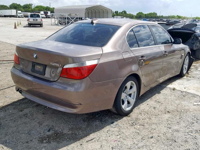 WBANA53555B858208 - 2005 BMW 525 I BROWN photo 4