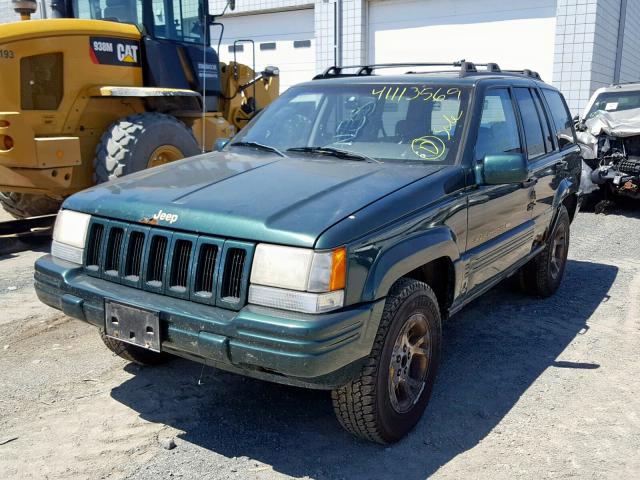 1J4GZ78YXWC162503 - 1998 JEEP GRAND CHER GREEN photo 2