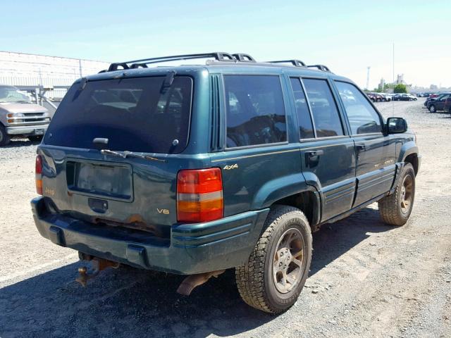 1J4GZ78YXWC162503 - 1998 JEEP GRAND CHER GREEN photo 4