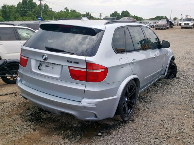 5YMGY0C57ALK25201 - 2010 BMW X5 M SILVER photo 4