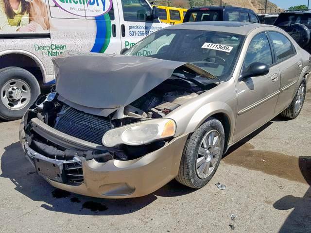 1C3EL56R04N201653 - 2004 CHRYSLER SEBRING LX GOLD photo 2