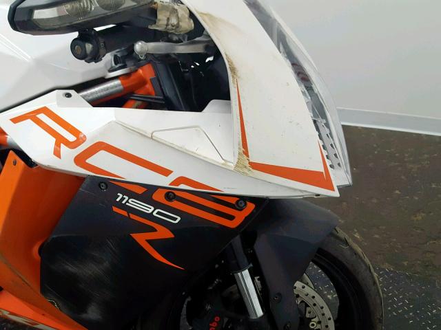 VBKVR9405DM992739 - 2013 KTM 1190 RC8 WHITE photo 10