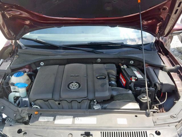 1VWBH7A32CC092540 - 2012 VOLKSWAGEN PASSAT SE MAROON photo 7