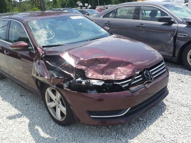 1VWBH7A32CC092540 - 2012 VOLKSWAGEN PASSAT SE MAROON photo 9