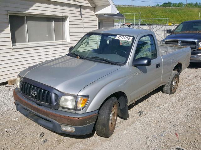 5TENL42N72Z124220 - 2002 TOYOTA TACOMA SILVER photo 2