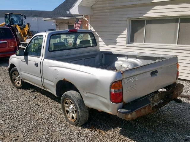 5TENL42N72Z124220 - 2002 TOYOTA TACOMA SILVER photo 3