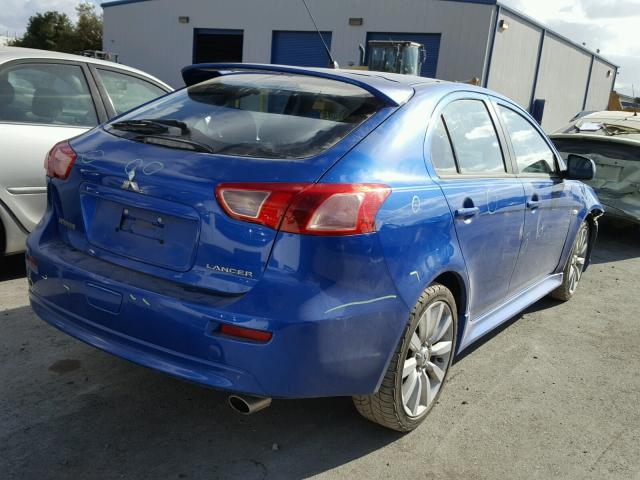 JA32X8HWXAU013746 - 2010 MITSUBISHI LANCER GTS BLUE photo 4