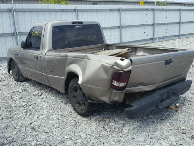 1FTYR10D64PB42898 - 2004 FORD RANGER TAN photo 3