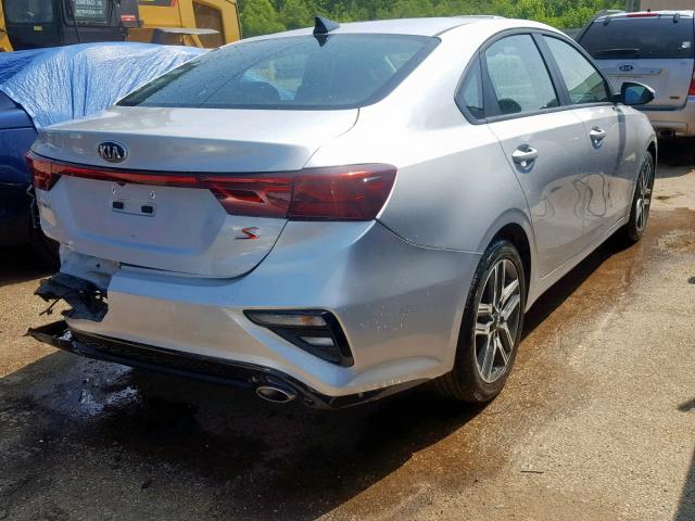 3KPF34AD6KE049708 - 2019 KIA FORTE GT L SILVER photo 4