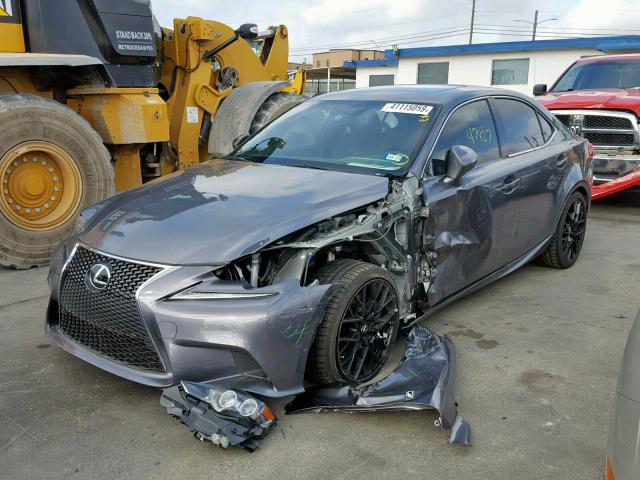 JTHBE1D23F5016313 - 2015 LEXUS IS 350 GRAY photo 2