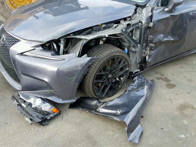 JTHBE1D23F5016313 - 2015 LEXUS IS 350 GRAY photo 9