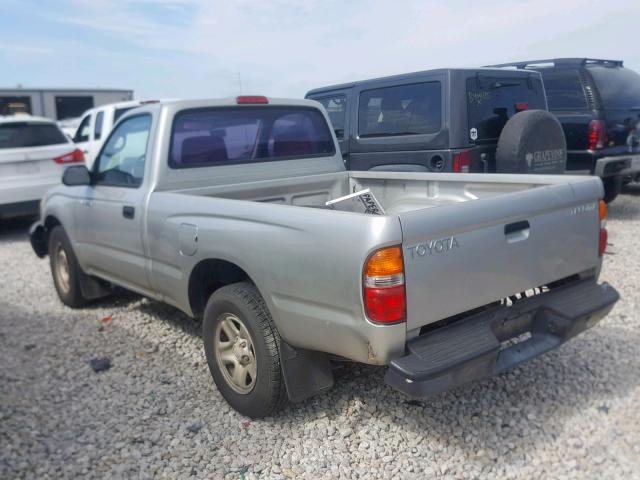 5TENL42N52Z067936 - 2002 TOYOTA TACOMA SILVER photo 3