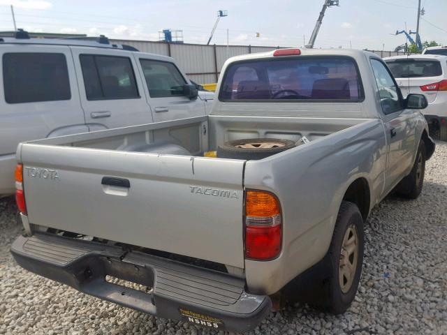 5TENL42N52Z067936 - 2002 TOYOTA TACOMA SILVER photo 4