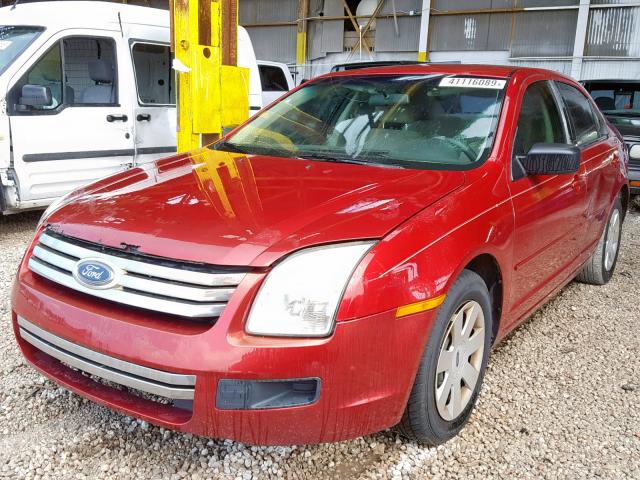 3FAFP06Z96R246815 - 2006 FORD FUSION S RED photo 2