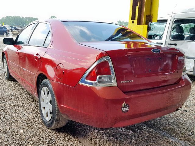 3FAFP06Z96R246815 - 2006 FORD FUSION S RED photo 3