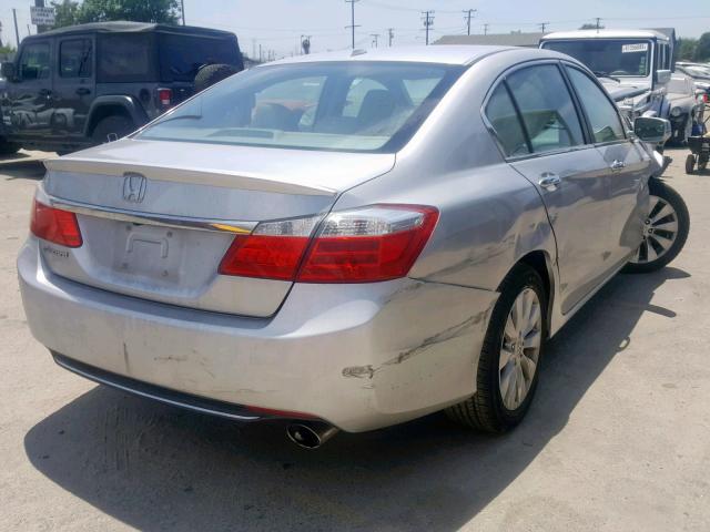 1HGCR2F8XDA149061 - 2013 HONDA ACCORD EXL SILVER photo 4