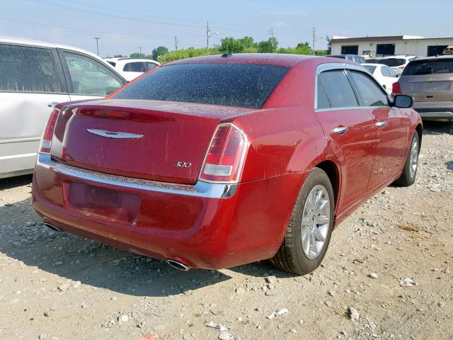 2C3CCACGXCH138829 - 2012 CHRYSLER 300 LIMITE RED photo 4