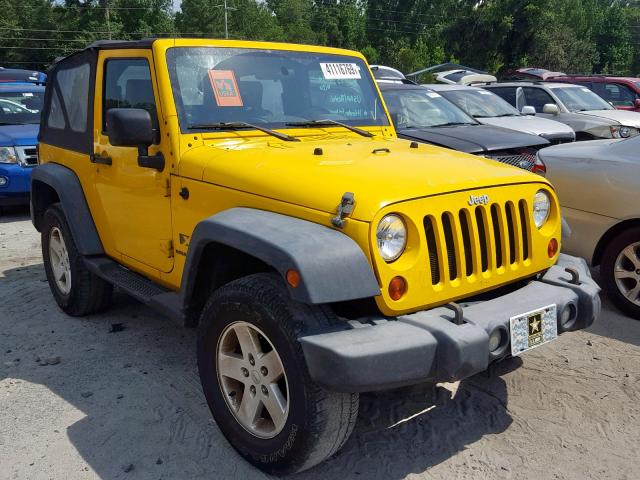 1J4FA24159L752644 - 2009 JEEP WRANGLER X YELLOW photo 1