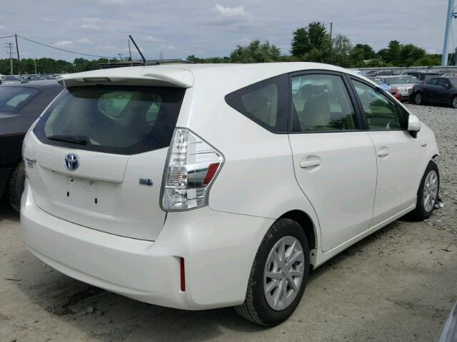 JTDZN3EU0C3171579 - 2012 TOYOTA PRIUS V WHITE photo 4