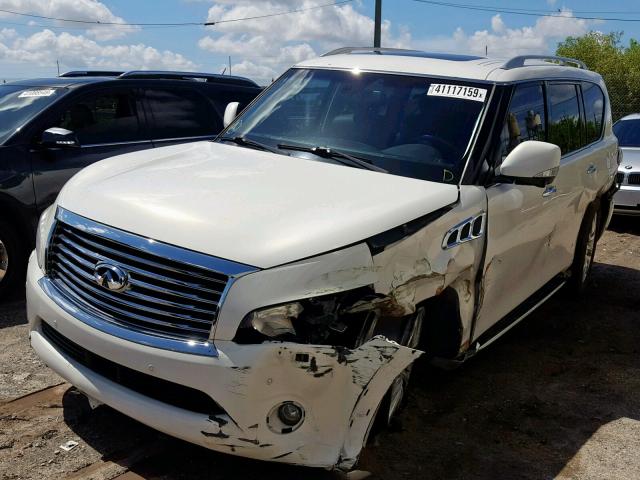 JN8AZ2NFXD9550458 - 2013 INFINITI QX56 WHITE photo 2