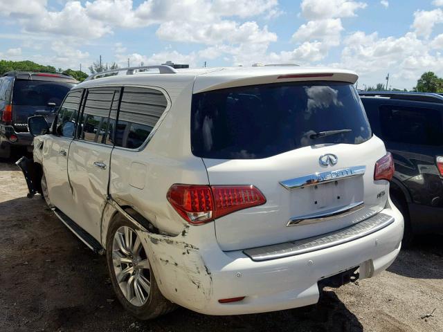 JN8AZ2NFXD9550458 - 2013 INFINITI QX56 WHITE photo 3