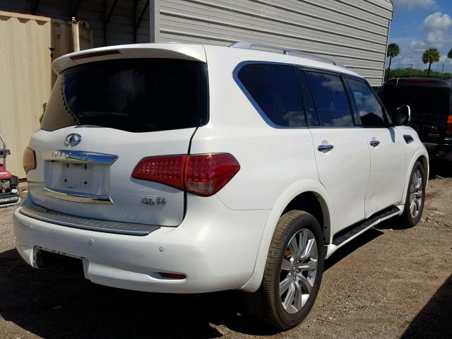 JN8AZ2NFXD9550458 - 2013 INFINITI QX56 WHITE photo 4