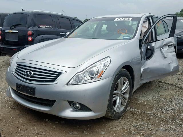 JN1CV6AP9CM620973 - 2012 INFINITI G37 BASE SILVER photo 2