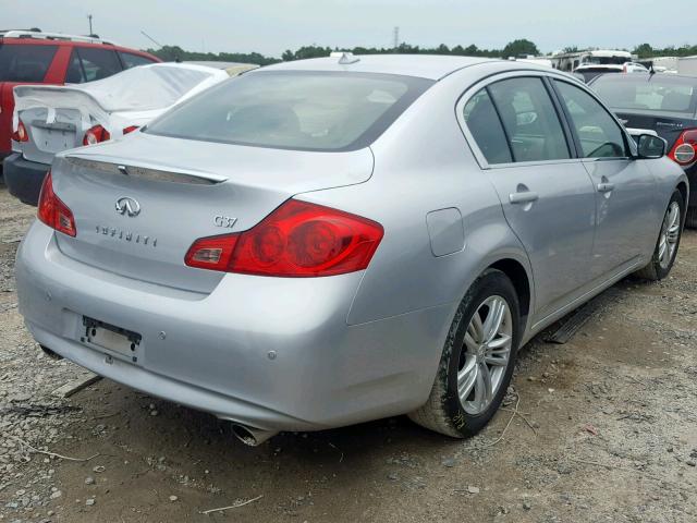 JN1CV6AP9CM620973 - 2012 INFINITI G37 BASE SILVER photo 4