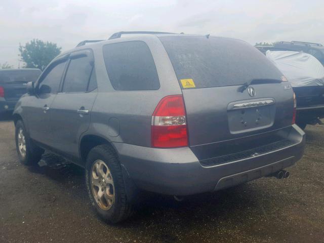 2HNYD18671H518586 - 2001 ACURA MDX TOURIN GRAY photo 3