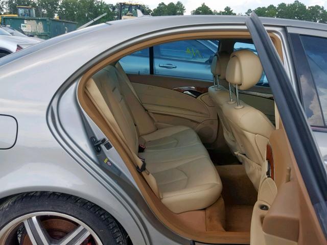 WDBUF56X79B362439 - 2009 MERCEDES-BENZ E 350 BEIGE photo 6