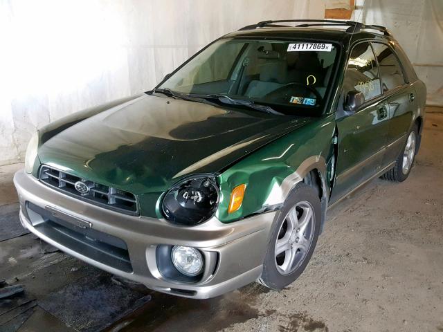 JF1GG68562H835477 - 2002 SUBARU IMPREZA OU GREEN photo 2