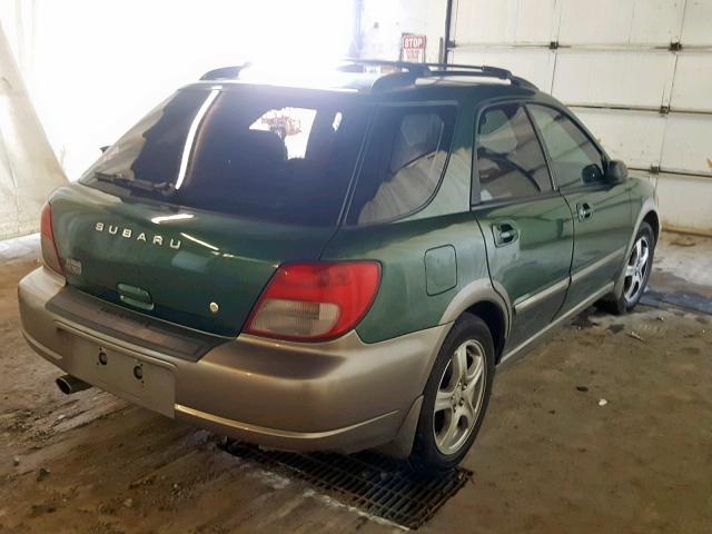 JF1GG68562H835477 - 2002 SUBARU IMPREZA OU GREEN photo 4