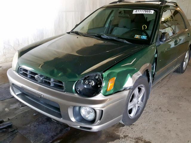 JF1GG68562H835477 - 2002 SUBARU IMPREZA OU GREEN photo 9