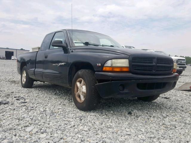 1B7GL22X8YS670343 - 2000 DODGE DAKOTA BLACK photo 1