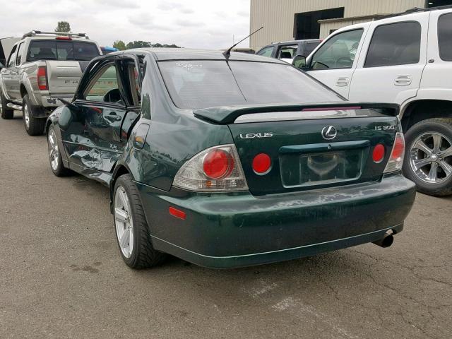 JTHBD182410016078 - 2001 LEXUS IS 300 GREEN photo 3