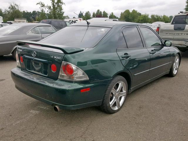 JTHBD182410016078 - 2001 LEXUS IS 300 GREEN photo 4