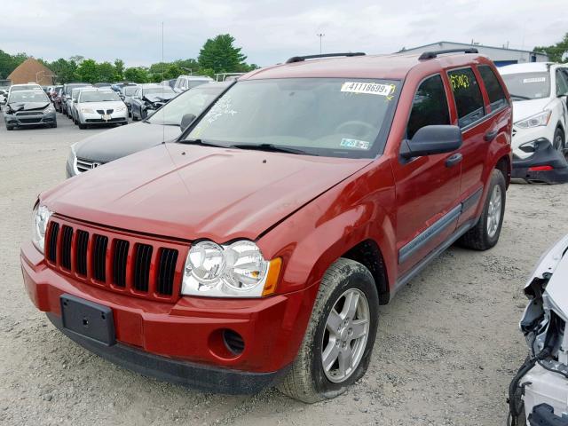 1J4GS48K06C148981 - 2006 JEEP GRAND CHER RED photo 2