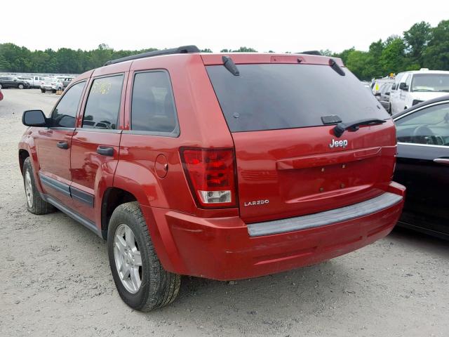 1J4GS48K06C148981 - 2006 JEEP GRAND CHER RED photo 3