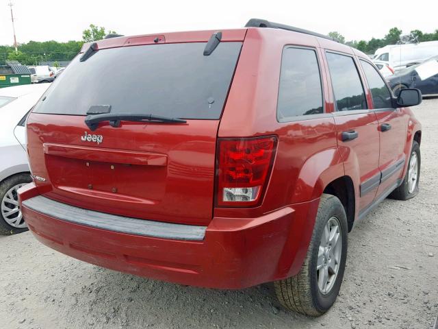 1J4GS48K06C148981 - 2006 JEEP GRAND CHER RED photo 4