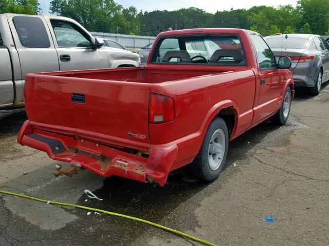 1GCCS14W0R8114767 - 1994 CHEVROLET S TRUCK S1 RED photo 4