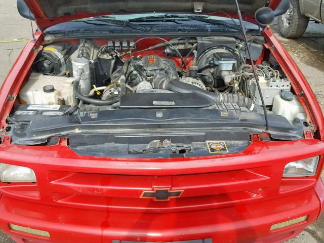 1GCCS14W0R8114767 - 1994 CHEVROLET S TRUCK S1 RED photo 7
