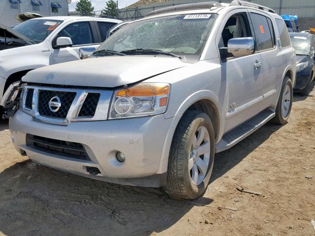 5N1AA08D88N620727 - 2008 NISSAN ARMADA SE SILVER photo 2